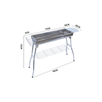 Barbecue pliable argentin, parrilla commerciale en acier inoxydable, barbecue au gaz extérieur Santa Maria pour restaurant