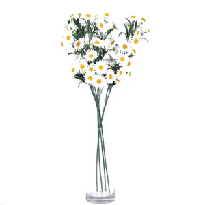 cheap Silk artificial flower wholesale 20 single branches White Artificial Daisy Wildflower