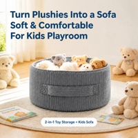 Fauteuil Poire de Rangement pour Peluches, Grand Fauteuil Poire pour Animaux en Peluche, Organisateur de Jouets pour Enfants, Pouf, Canapé