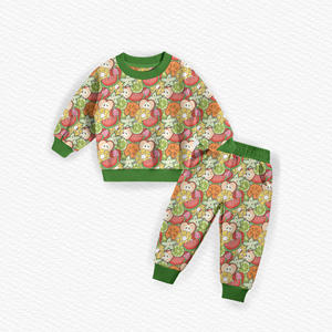 Ensemble de pyjamas en bambou à manches longues à carreaux imprimés sur mesure pour enfants de 0 à 24 <span class=keywords><strong>mois</strong></span> Printemps Automne Décontracté Unisexe Antibactérien Respirant - Product Image 4