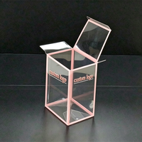 Boîte de protection transparente en PET recyclable sur mesure, petite boîte d'emballage transparente pour bougies, parfums et articles cadeaux