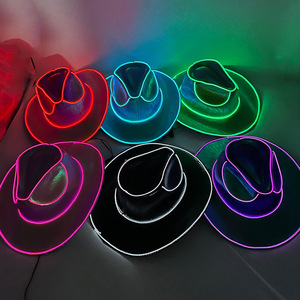 Cappelli da <span class=keywords><strong>Cowboy</strong></span> LED Luminosi Nicro all'Ingrosso con Telecomando Wireless, Accessori per Feste al Neon, Costumi Colorati per Carnevale e Festival - Product Image 2