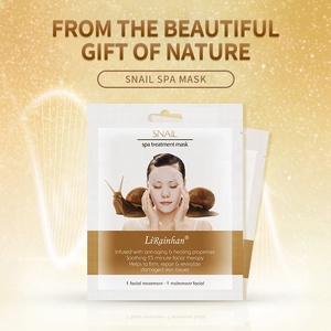 Masques faciaux en feuille anti-âge <span class=keywords><strong>au</strong></span> filtrat <span class=keywords><strong>de</strong></span> sécrétion d'escargot, éclaircissent, hydratent, raffermissent la peau, atténuent les taches brunes et les cernes - Product Image 3