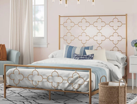 Lit de style européen moderne et luxueux, cadre de lit en fer forgé nordique, 1,8 m, 1,5 m, lit double de style minimaliste princesse, lit queen-king
