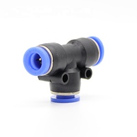 Raccord rapide pneumatique en plastique de 8mm raccord de tuyau d'air de Type T avec Push Quick PU Connect raccord rapide de tuyau d'air pratique
