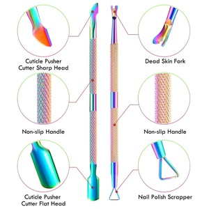 Rainbow Stainless Steel <b>Nail</b> Nipper Set With Long Handle Callus Remover Tools Fashion Metal Manicure <b>Kit</b> - Product Image 3