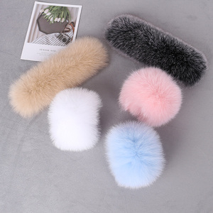 MWFur Fashion Custom Made polsini in <span class=keywords><strong>pelliccia</strong></span> di volpe <span class=keywords><strong>rosa</strong></span> da ragazza schiaffo sul polso polsini in <span class=keywords><strong>pelliccia</strong></span> di volpe per cappotto invernale - Product Image 3