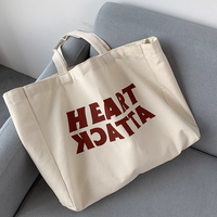 Sac fourre-tout en toile de coton réutilisable avec poche extérieure imprimée, nouveau design, personnalisable avec logo – Offre Spéciale