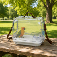 Sac à dos portable respirant pour oiseaux en plastique, idéal pour les sorties en extérieur