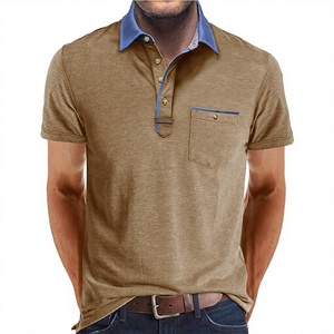 Camiseta de Manga Corta con Botones para Hombre, Unisex, de Tela No Tejida, de Secado Rápido, Informal, de Rayón/Poliéster/Spandex - Product Image 2