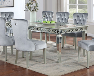 Wooden Dining <b>Table</b> <b>Mirror</b> Accent Design Modern Eco-Friendly Dining Room Furniture - Product Image 1