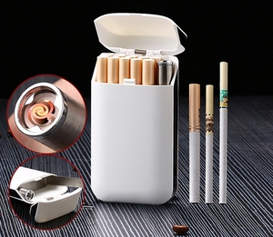 KY 2024 nouveau <span class=keywords><strong>petit</strong></span> Portable 2 en 1 multifonctionnel Usb briquet électrique Rechargeable Vintage étui à cigarettes - Product Image 2