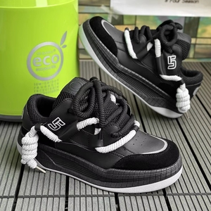 <span class=keywords><strong>Zapatillas</strong></span> de diseñador CURB: Calzado casual de moda con suela gruesa y cordones, estilo panal. - Product Image 4