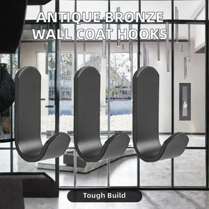 Mộc mạc đơn tường móc áo móc cổ Kẽm hợp kim đồng trang trí cho quần áo sử dụng - Product Image 3