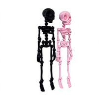 Aimant de réfrigérateur squelette effrayant, best-seller transfrontalier - Aimant squelette flexible imprimé en 3D en PLA, style américain