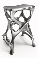 Sculpture de chaise de tabouret en métal d'acier inoxydable de restaurant d'hôtel de barre
