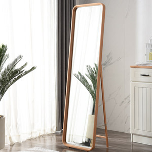 <span class=keywords><strong>Espejo</strong></span> <span class=keywords><strong>de</strong></span> pie rectangular con marco <span class=keywords><strong>de</strong></span> madera nórdica, <span class=keywords><strong>de</strong></span> <span class=keywords><strong>cuerpo</strong></span> <span class=keywords><strong>entero</strong></span>, con esquinas redondeadas, tipo caballete, para vestidor. - Product Image 3