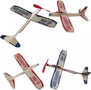 Hot 100% Hecho a mano <span class=keywords><strong>Balsa</strong></span> <span class=keywords><strong>Wood</strong></span> Gliders Juguetes Modelo de madera Kits de avión para niños - Product Image 5