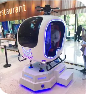 Ticari sanal gerçeklik uçuş simülatörü 9D VR uçak helikopter oyun makinesi ekipmanları için VR parkı