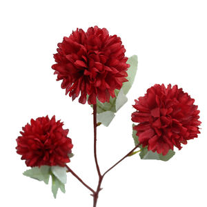 Nuevo salón de bodas flores de seda tres Ping Pong crisantemo simulación flor bola <span class=keywords><strong>cebolla</strong></span> bola pinchazo diente de león flor - Product Image 5