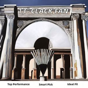 Promoción: Abanico Plegable de Plástico de 13 Pulgadas con Varillas de Kongfu, en Blanco para Sublimación, para Manualidades de Bambú - Product Image 2