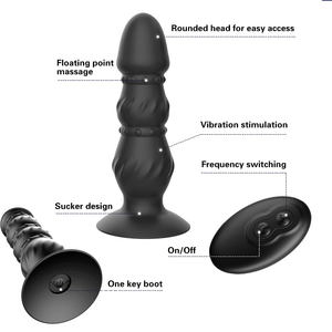 Kablosuz uzaktan kumanda titreşimli erkek prostat masaj aleti silikon <span class=keywords><strong>Anal</strong></span> vibratör popo fiş vantuz ile erkekler için seks oyuncak - Product Image 4