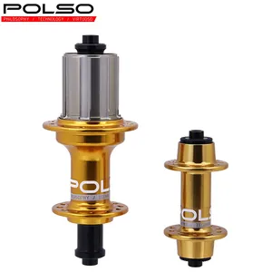 FDH001 POLSO New Product Golden Bike Hub O.L.D 74/130mm Aluminum Alloy V-brake Folding Bicycle Hub