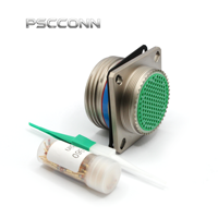 Conector Circular de Aviación PSCCONN OEM/ODM GJB599 / D38999 de 2, 3, 4, 5, 6, 8, 12, 13, 18, 19, 20, 22, 32, 43 Pines, Contactos de Cobre Chapados en Oro