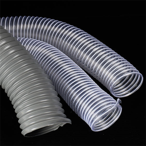 Tubi Flessibili in <span class=keywords><strong>PVC</strong></span> per Macchinari per la Lavorazione del Legno, Tubo Telescopico Trasparente in Plastica con Filo d'Acciaio - Product Image 2