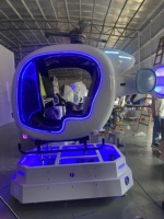 Simulador de Jet de Combate Comercial con Gafas VR, Cabina de Vuelo Individual, Máquina de Juego de Combate Aéreo 9D para Parque de Atracciones