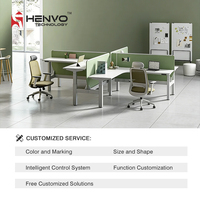 Bureau debout modulaire ergonomique contemporain anti-collision extensible, construction en acier, usage commercial, montage facile, moniteur