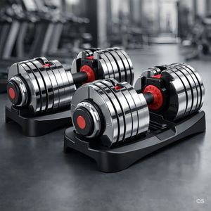 <span class=keywords><strong>Haltères</strong></span> réglables en acier QS Commercial avec poignée antidérapante et finition résistante pour la musculation et le bodybuilding - Product Image 1