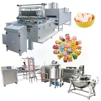 Ligne de production automatique de guimauves torsadées courtes, mélangeur de pâte, saveur fruitée, capacité 300-600 kg/h pour l'industrie alimentaire