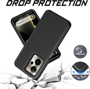 Cricket Outlast 5G 2024/AT & T Motivate Pro 5G noir double couche étui de protection d'écran antichoc robuste - Product Image 4
