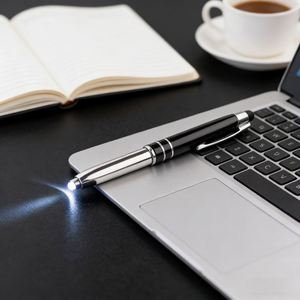 Wholesale Custom Logo 3 in 1 Multifunctional Stylus Led Light High Quality Promotional Metal <b>Pen</b> With Flashlight - Product Image 5