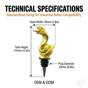 Tapón <span class=keywords><strong>de</strong></span> Vino Cobra Dorada <span class=keywords><strong>de</strong></span> Aleación <span class=keywords><strong>de</strong></span> Zinc con Cabeza <span class=keywords><strong>de</strong></span> Serpiente, Desechable, Ecológico, Personalizado, <span class=keywords><strong>para</strong></span> Botellas <span class=keywords><strong>de</strong></span> Vino Tinto, <span class=keywords><strong>para</strong></span> Promoción <span class=keywords><strong>de</strong></span> Artículos <span class=keywords><strong>de</strong></span> Bar <span class=keywords><strong>de</strong></span> Lujo - Product Image 2
