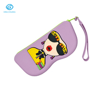 Étui à lunettes en silicone multicolore écologique, étanche avec fermeture éclair, pochette souple pour lunettes de soleil, sac de rangement pour lunettes en silicone – Vente chaude
