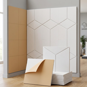 Paneles Acústicos Modernos Autoadhesivos en Forma de Y, 100% Poliéster, con Aislamiento Acústico para Paredes de Sala de Estar y Dormitorio, Paquete de 12 - Product Image 3