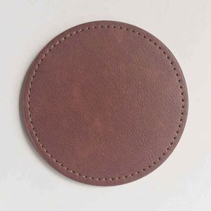 Sous-verre en cuir PU vierge pour tasses à café, design moderne, personnalisable avec logo, pour gravure laser - Product Image 4