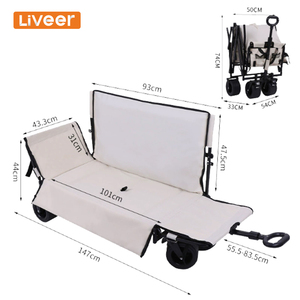 Chariot <span class=keywords><strong>de</strong></span> <span class=keywords><strong>camping</strong></span> pliable et portable tout-terrain durable avec grandes roues à réservoir pour le <span class=keywords><strong>camping</strong></span> en montagne, vente en gros, OEM - Product Image 2