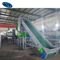 500 kg/h Residuos de plástico HDPE Botella de leche Reciclaje Trituradora Lavadora Secadora