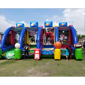 Juego Inflable de PVC para Fiestas Infantiles, Juego Deportivo de Carnaval con Personajes de Dibujos Animados, Juego Interactivo 4 en 1 - Product Image 4