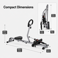 Máquina de Remo Comercial BNcompany, Plegable, de Acero, Multifuncional, para Ejercicios Cardiovasculares, Gimnasio en Casa, Equipo de Fitness para Adelgazar