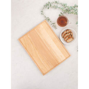 Grand plateau de service rectangulaire écologique à usage domestique Plateau alimentaire en bois de caoutchouc et d'acacia Forme rectangulaire en bois de manguier - Product Image 1