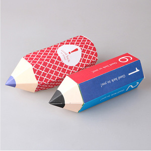 Creative Pencil Candy Gift Box Children Snacks Paper Packaging Box Cartoon Folding Color Packaging Box