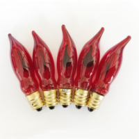 S18 E12 E14 220V 120V 3W Intérieur Bougie Flicker Flamme Lampe Ampoule Orange Rouge Violet IP44 pour L'extérieur pour Halloween