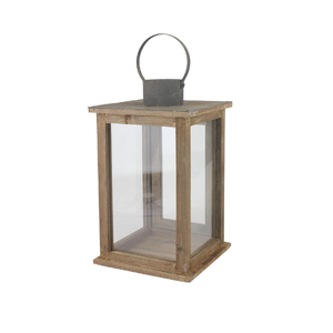 Farol de Madera Rústico Moderno para Interiores y Exteriores, Decoración Elegante para Mesa o Pared - Product Image 1