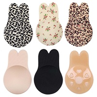 Vrouwen Herbruikbare Siliconen Tepel Covers Lift Tape Bunny Oor Borst Lift Up Bh Herbruikbare Siliconen Zelfklevende Bh