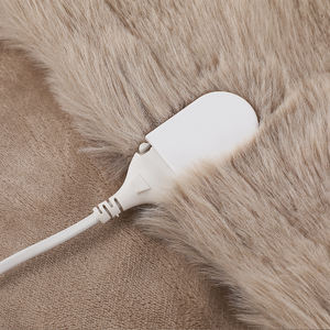 Chauffage domestique 220v luxe gris blanc kaki bande fausse fourrure <span class=keywords><strong>lit</strong></span> chauffant chaud couvertures électriques en Fiber de carbone pour l'hiver - Product Image 6