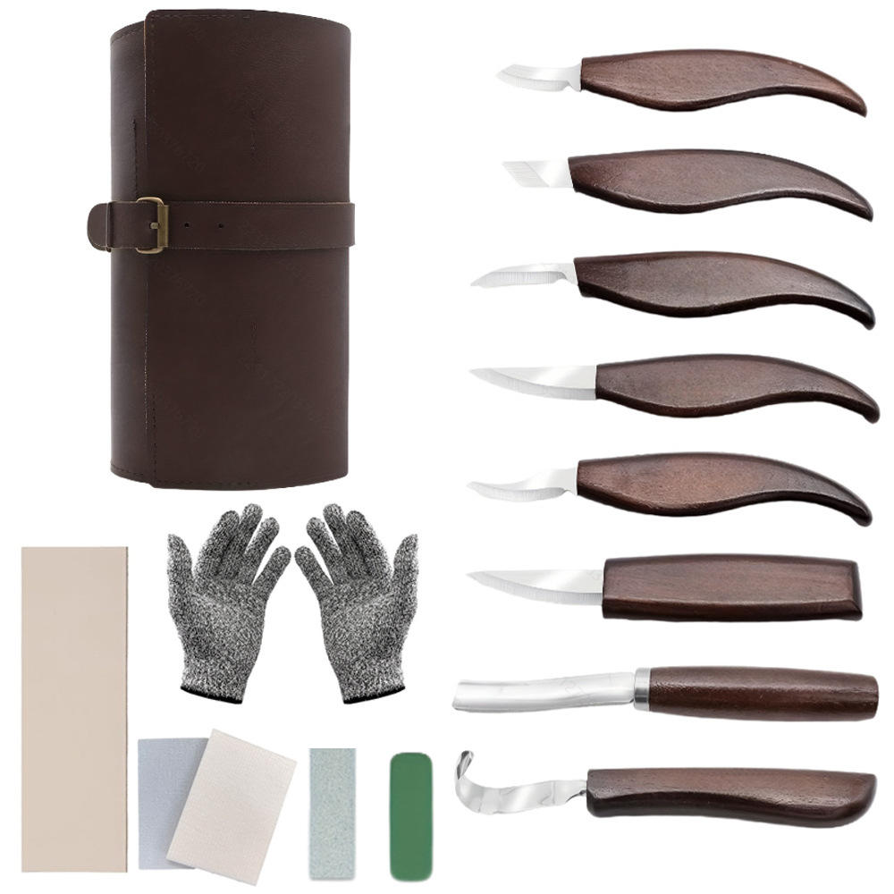 Sac en cuir 15 pièces - noyer - 25 - 4 - 0,63